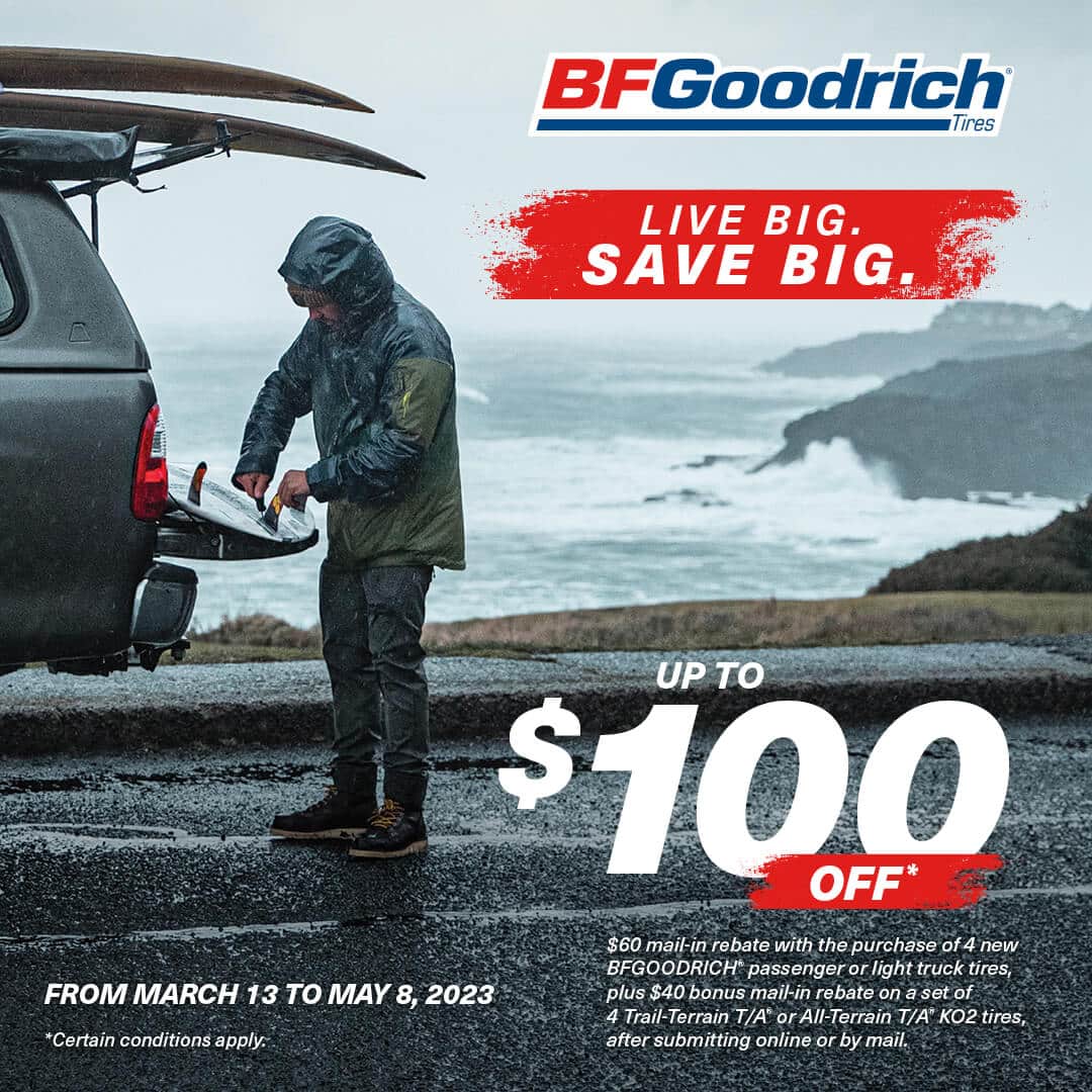 BFGoodrich $100 Mail-In Rebate